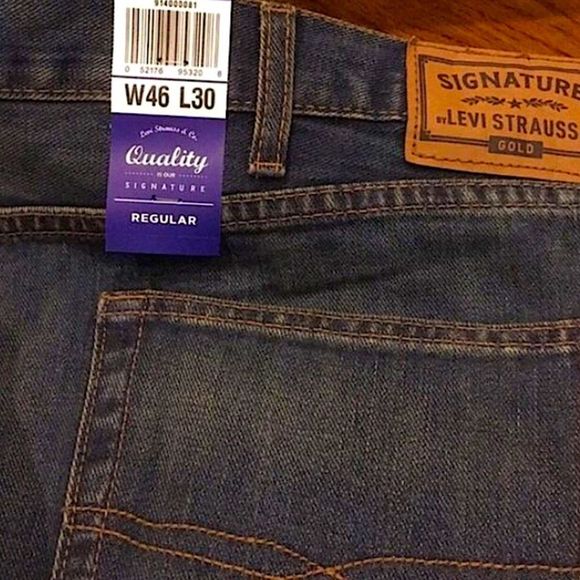 LEVIS GOLD Mens Modern Fit Straight Leg Flex Denim Jeans Sz 46x30 NWT - Picture 6 of 7